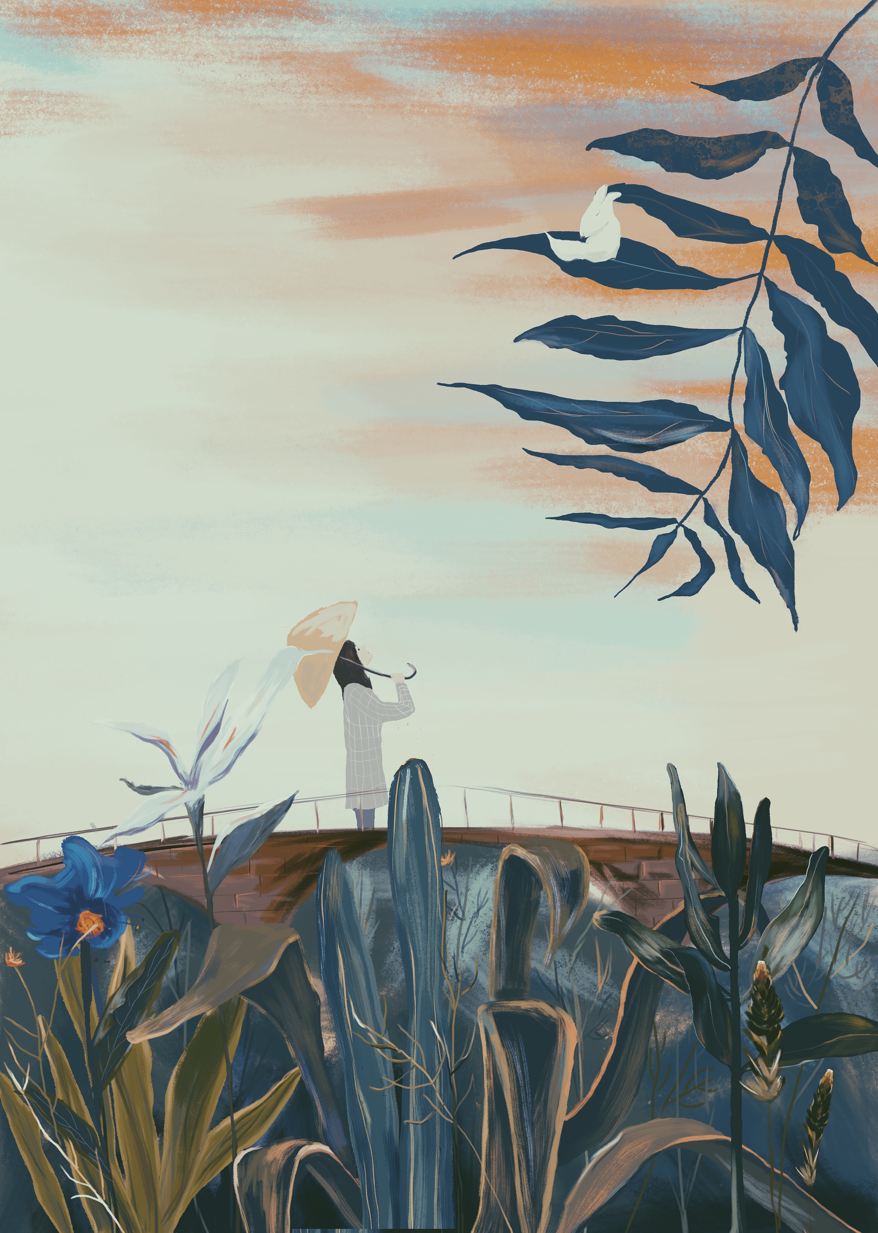 水粉笔刷风格插画尝试