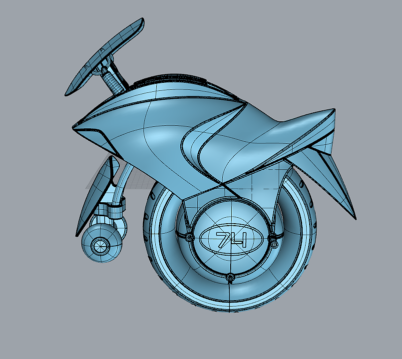 独轮车犀牛建模渲染临摹练习