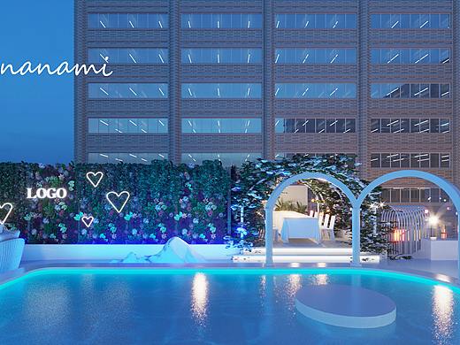 星夜设计--酒店外景：浪漫的蓝色海洋