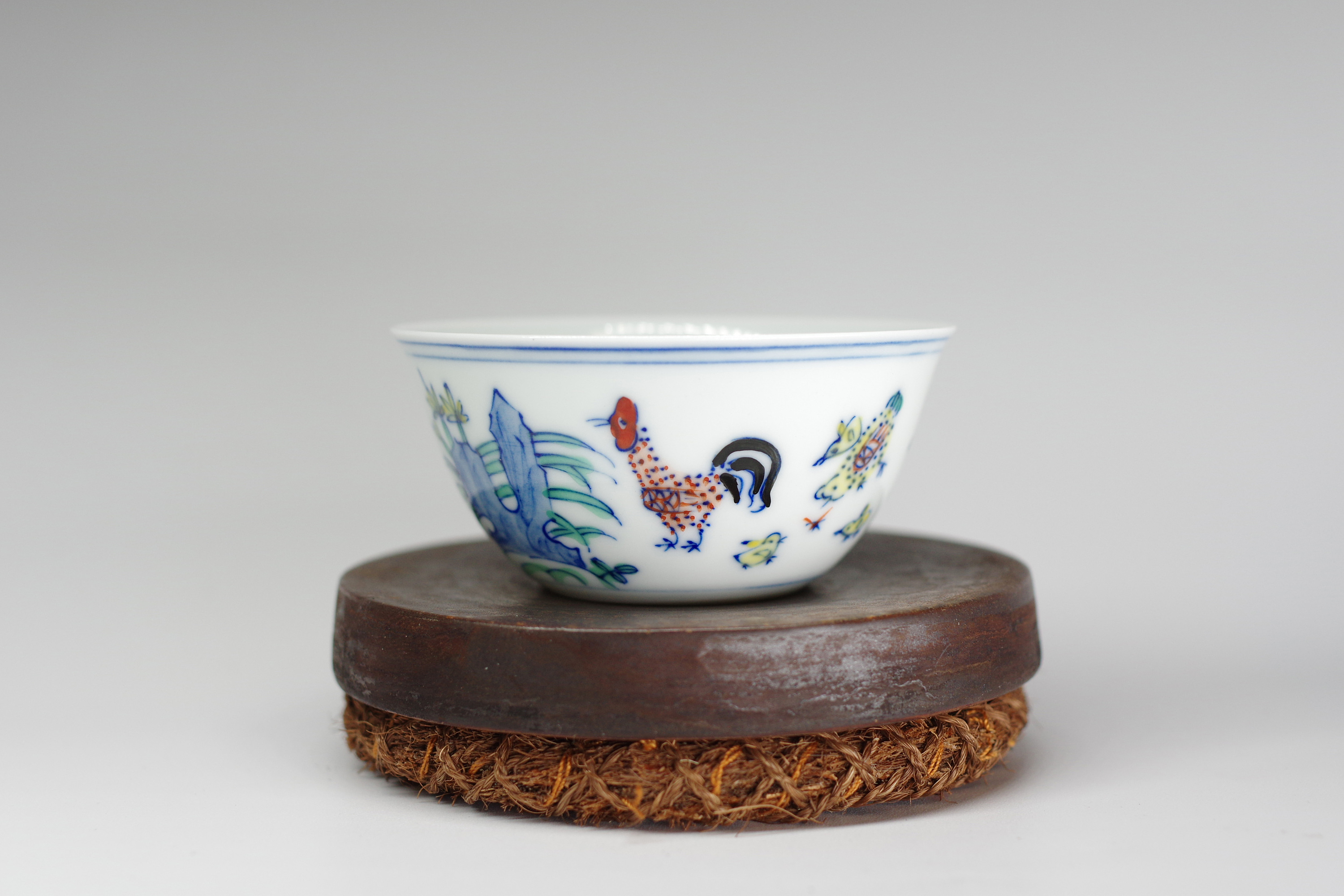 精致手绘定制鸡缸杯