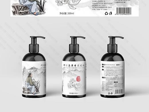 洗发水瓶贴包装设计