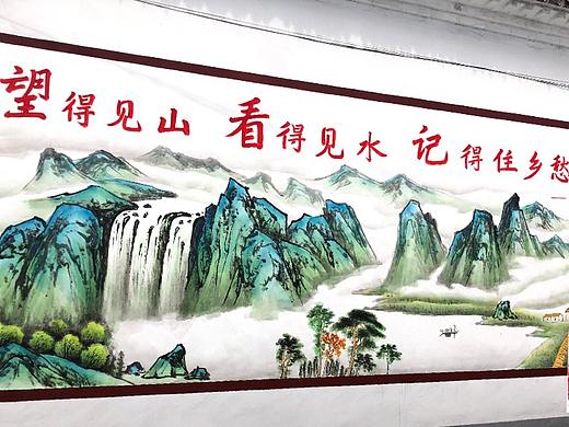 乡村文化墙彩绘，青竹墙绘