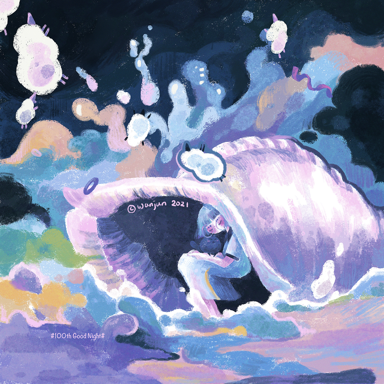 晚安计划：失眠症（图ZMjgwMjY2MDU2） - 艺术插画 - 站酷设计师要一直向前的宛君原创素材 - 站酷ZCOOL