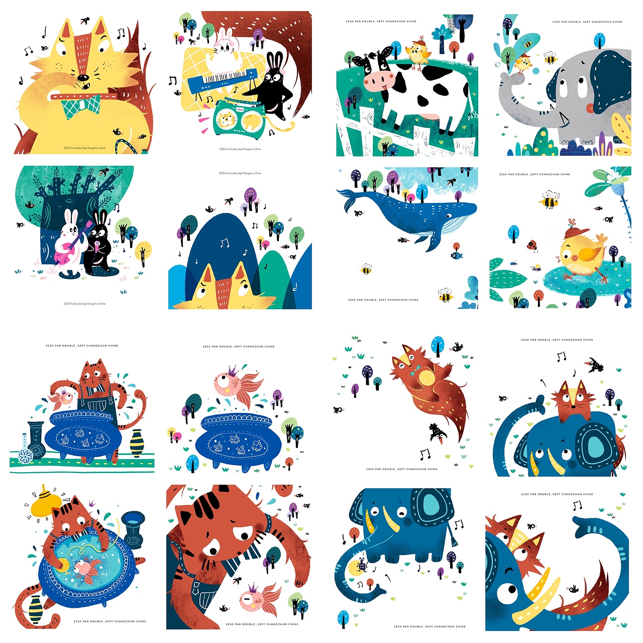 2020年第二季度部分板绘儿童插图案例汇总