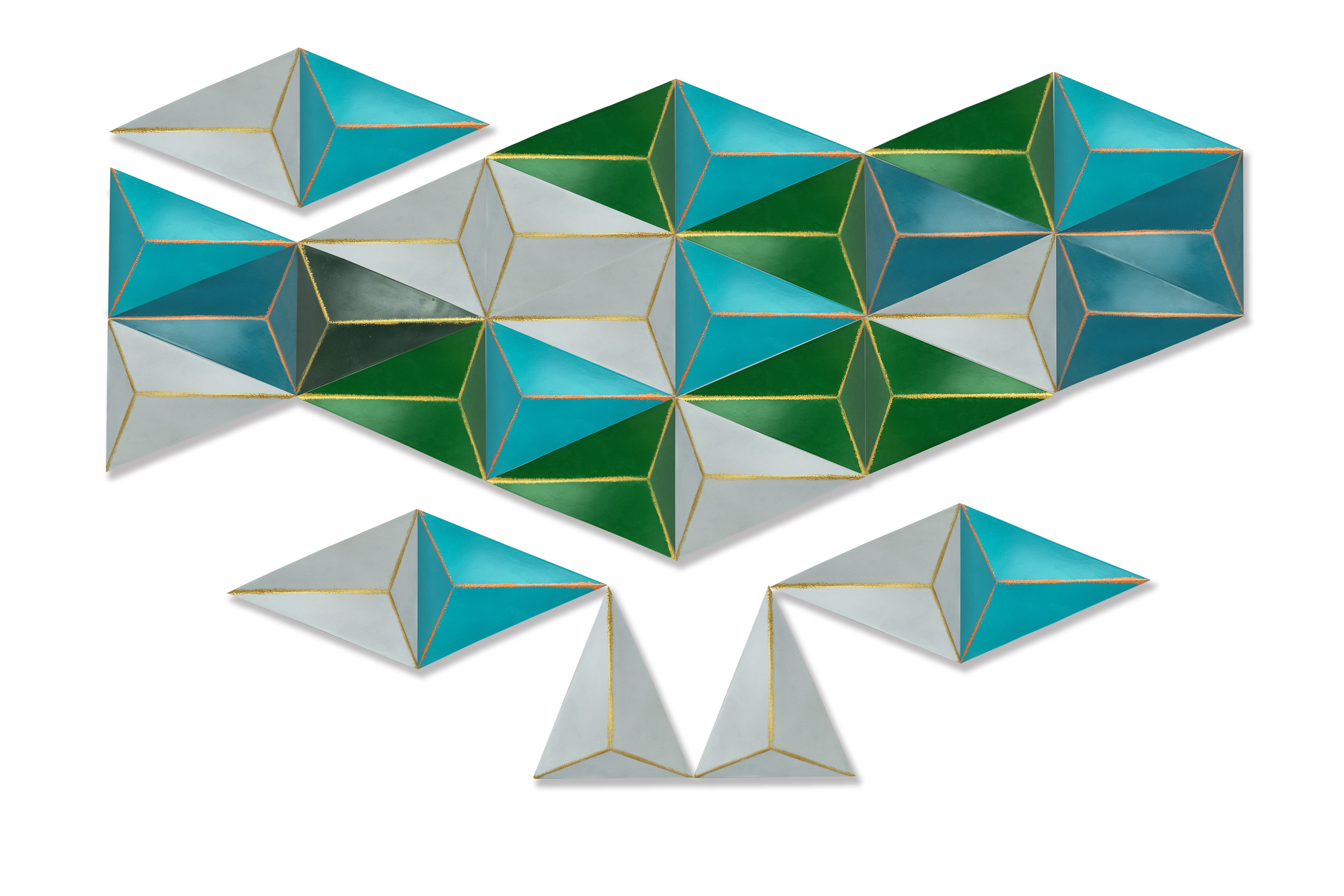 等腰三角形装饰画【集恒工艺jienarts】