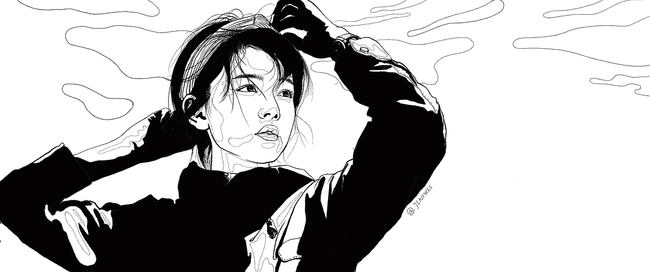 人像插画（图ZMTY0NDIzMTQ0） - 商业插画 - 站酷设计师Jianw原创素材 - 站酷ZCOOL