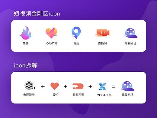 短视频app金刚区icon