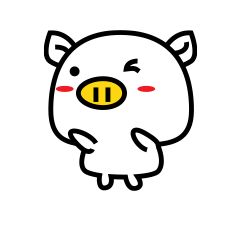 微信表情制作之金鼻子猪