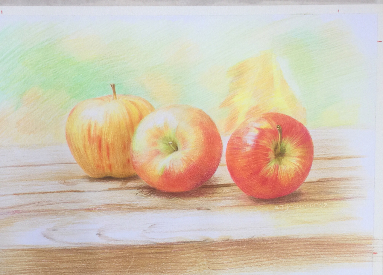 一组苹果|纯艺术|彩铅|oonoooonoo - 原创作品 - 站酷 (zcool)