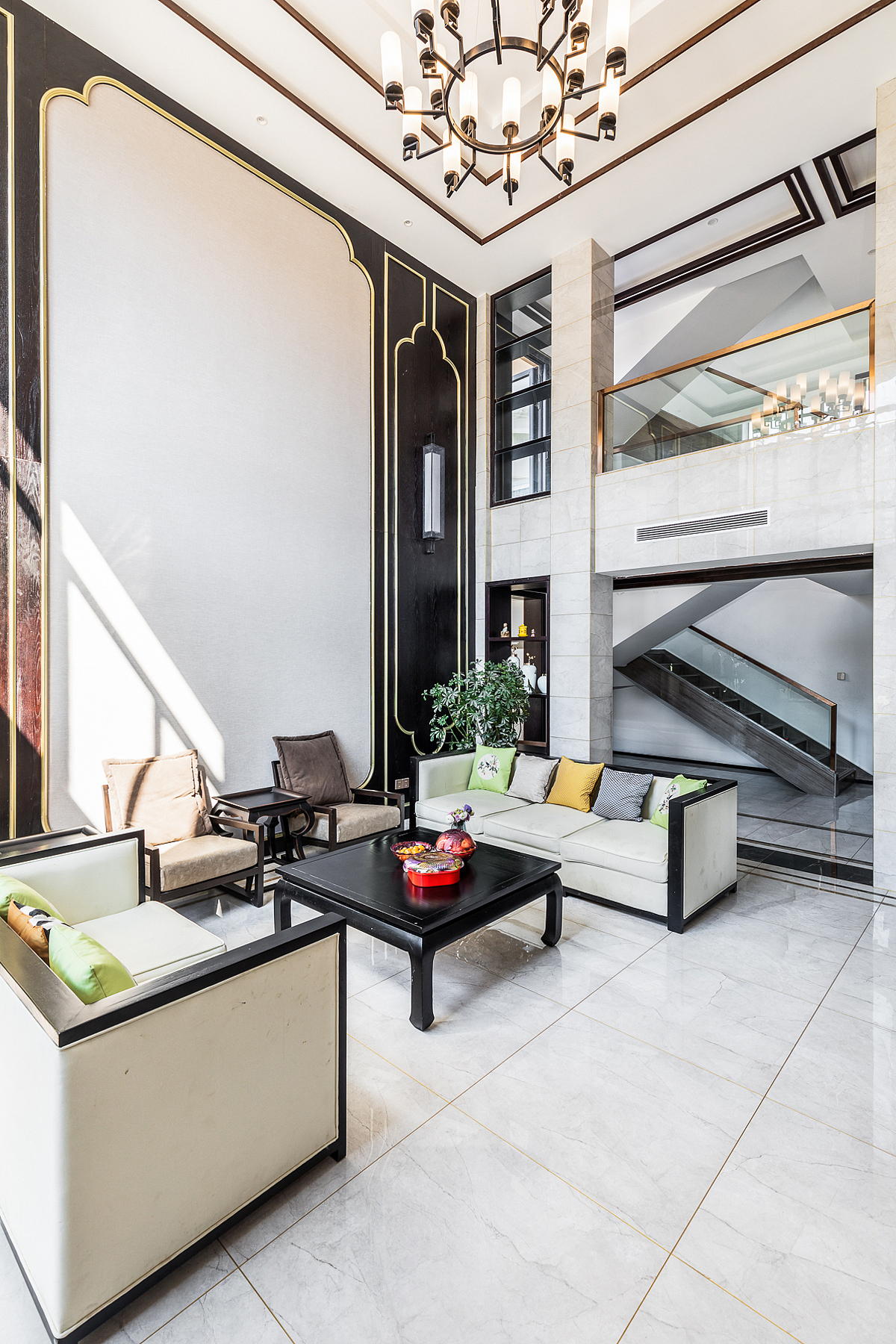 新中式别墅 装饰实景拍摄