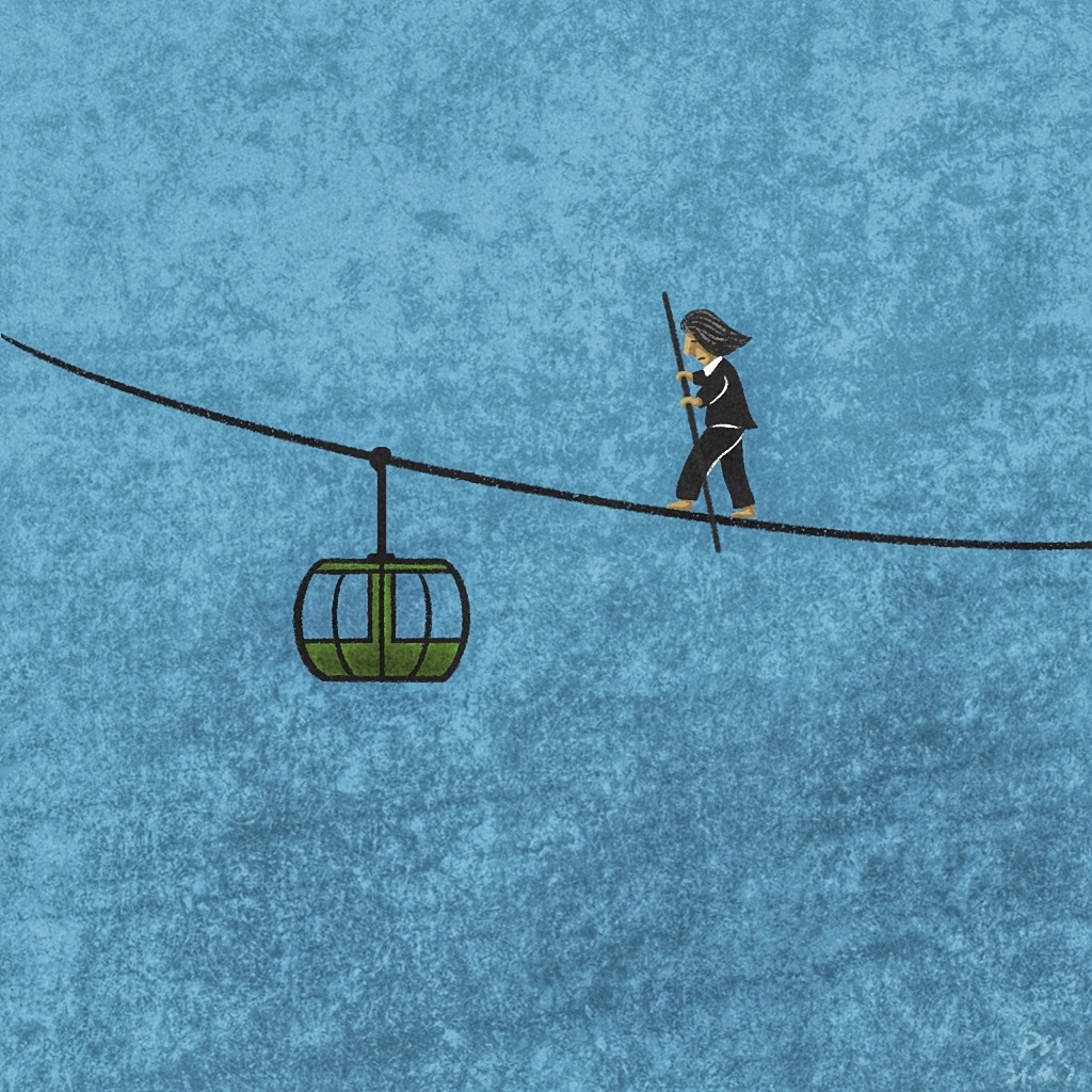 如履薄冰|动漫|单幅漫画|吉木公_原创作品-站酷zcool