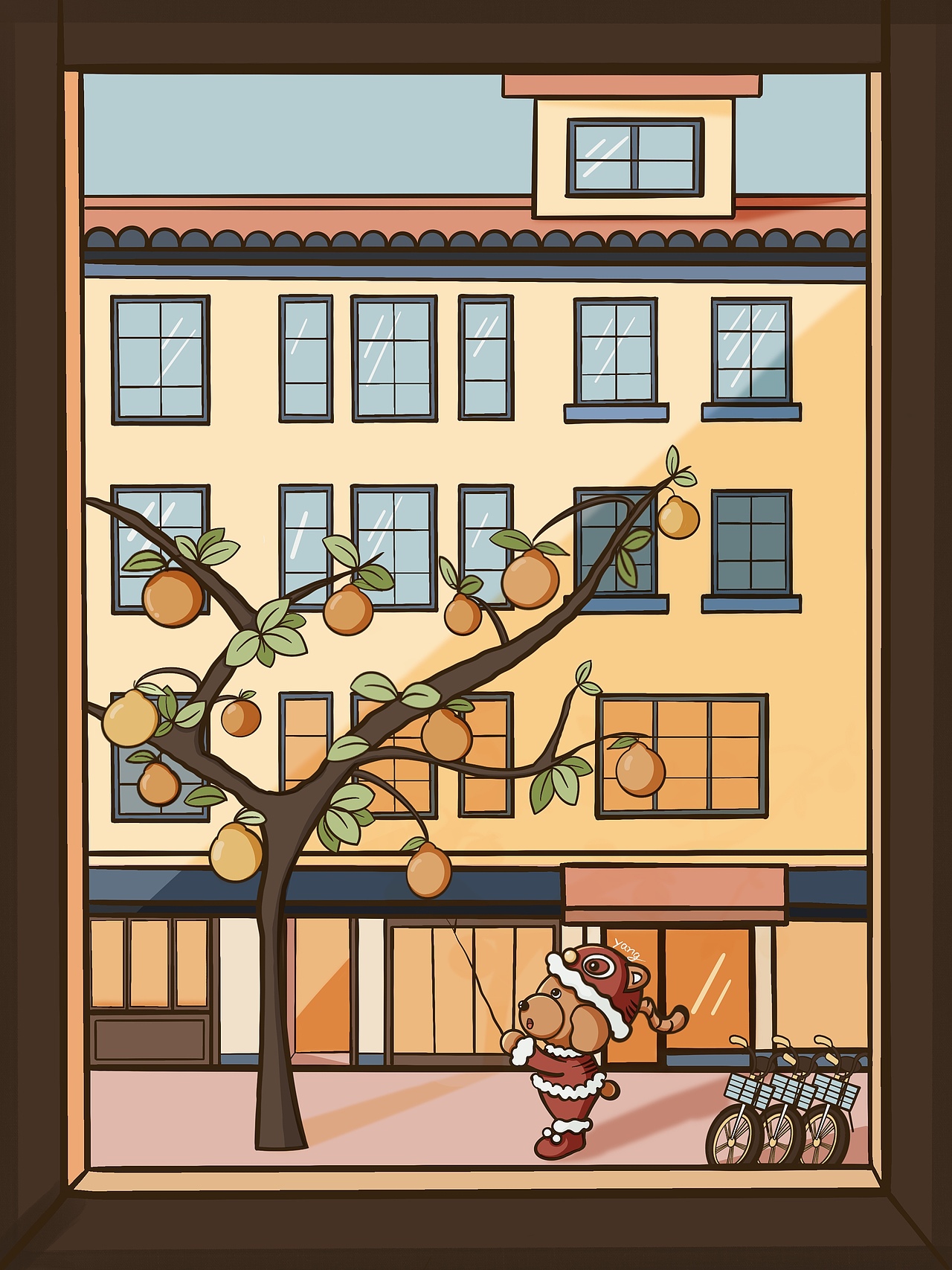 新年插画 大桔大利 雕雕duo桔子（图ZMjkwNzkxOTQ4） - 艺术插画 - 站酷设计师阳堆堆原创素材 - 站酷ZCOOL