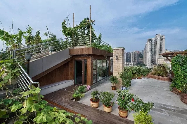 汇祥林里3000装修,花园洋房顶楼户型设计方案展示(美式风格)