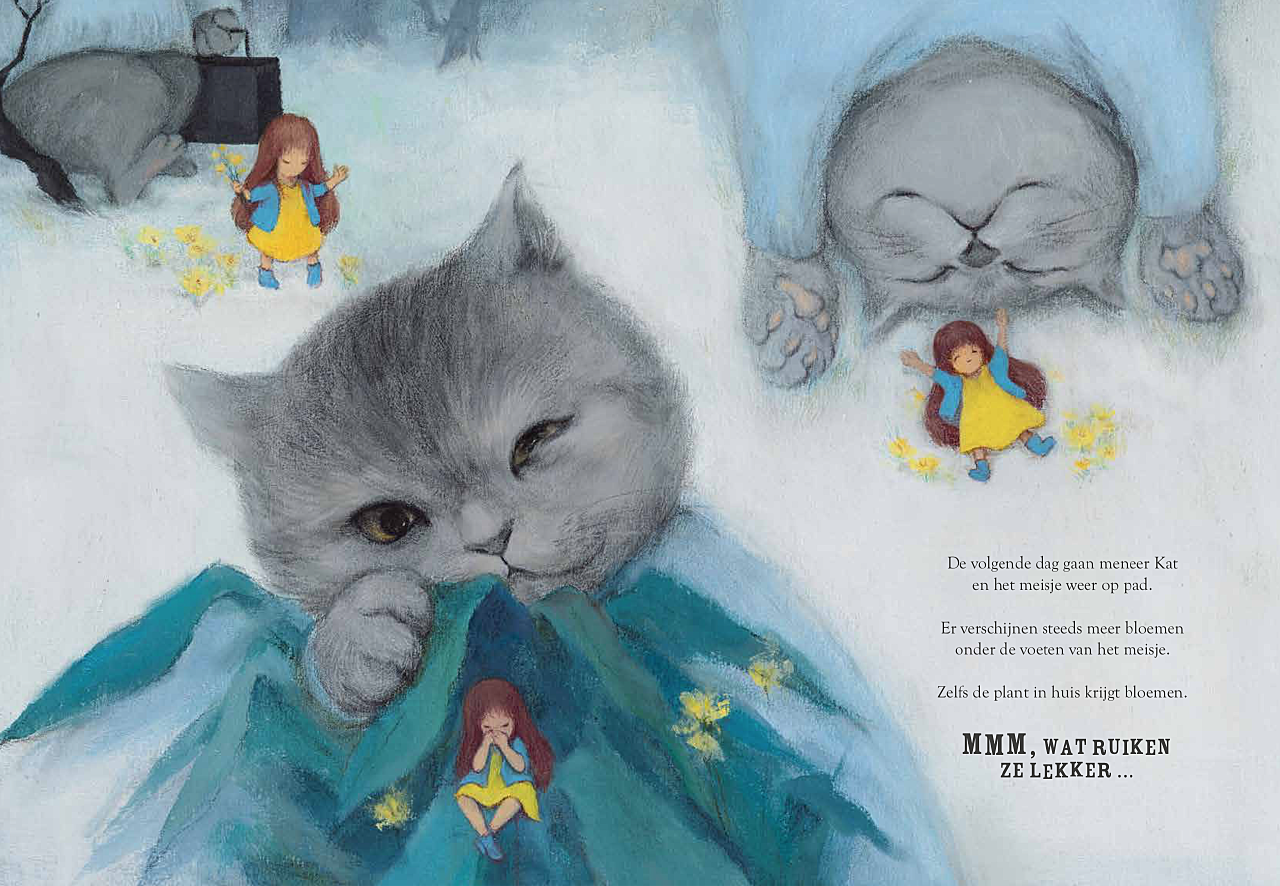 《猫先生和小小人》中文版绘本来咯