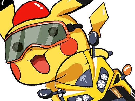 皮卡丘线稿练习