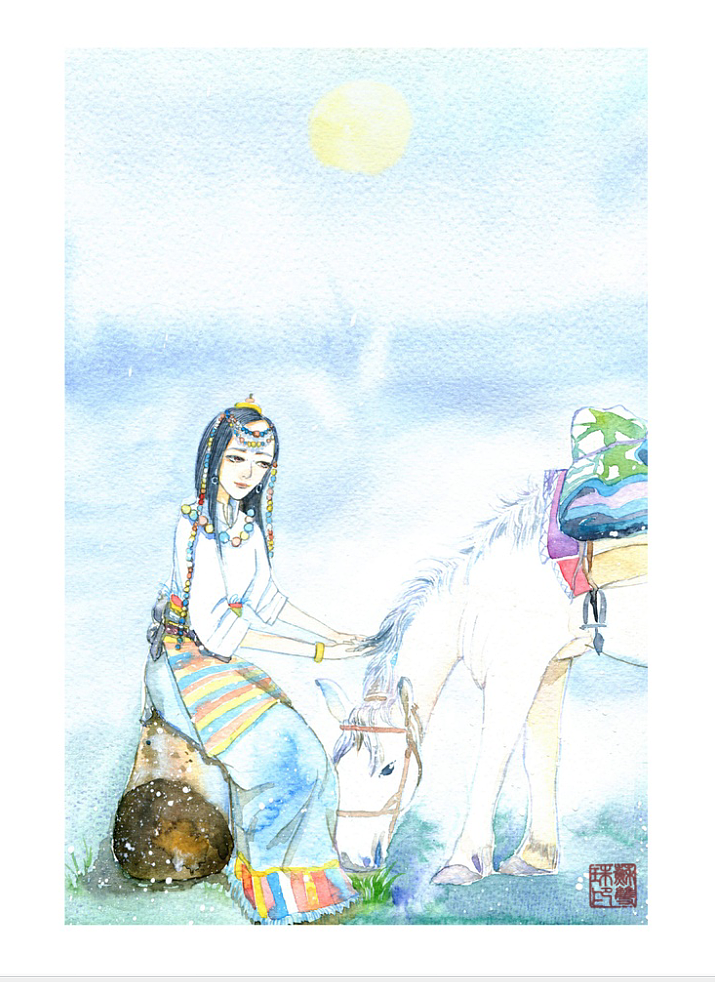 手绘文艺系列——《仓央嘉措》