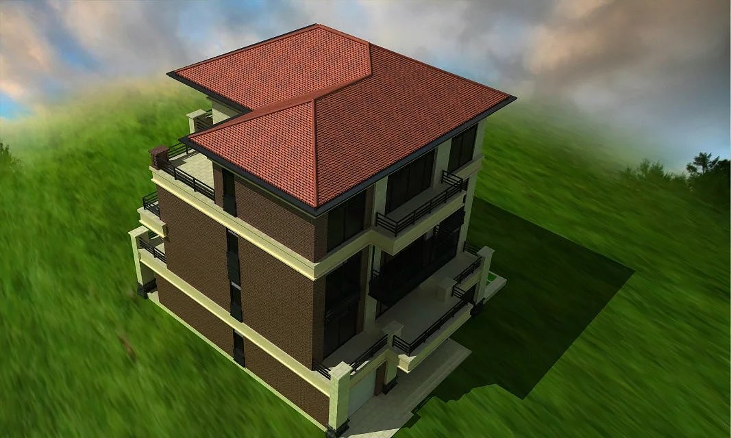 广东自建房设计,四层别墅设计,狮子座别墅设计