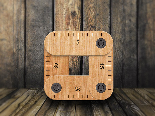 木纹折尺 写实icon