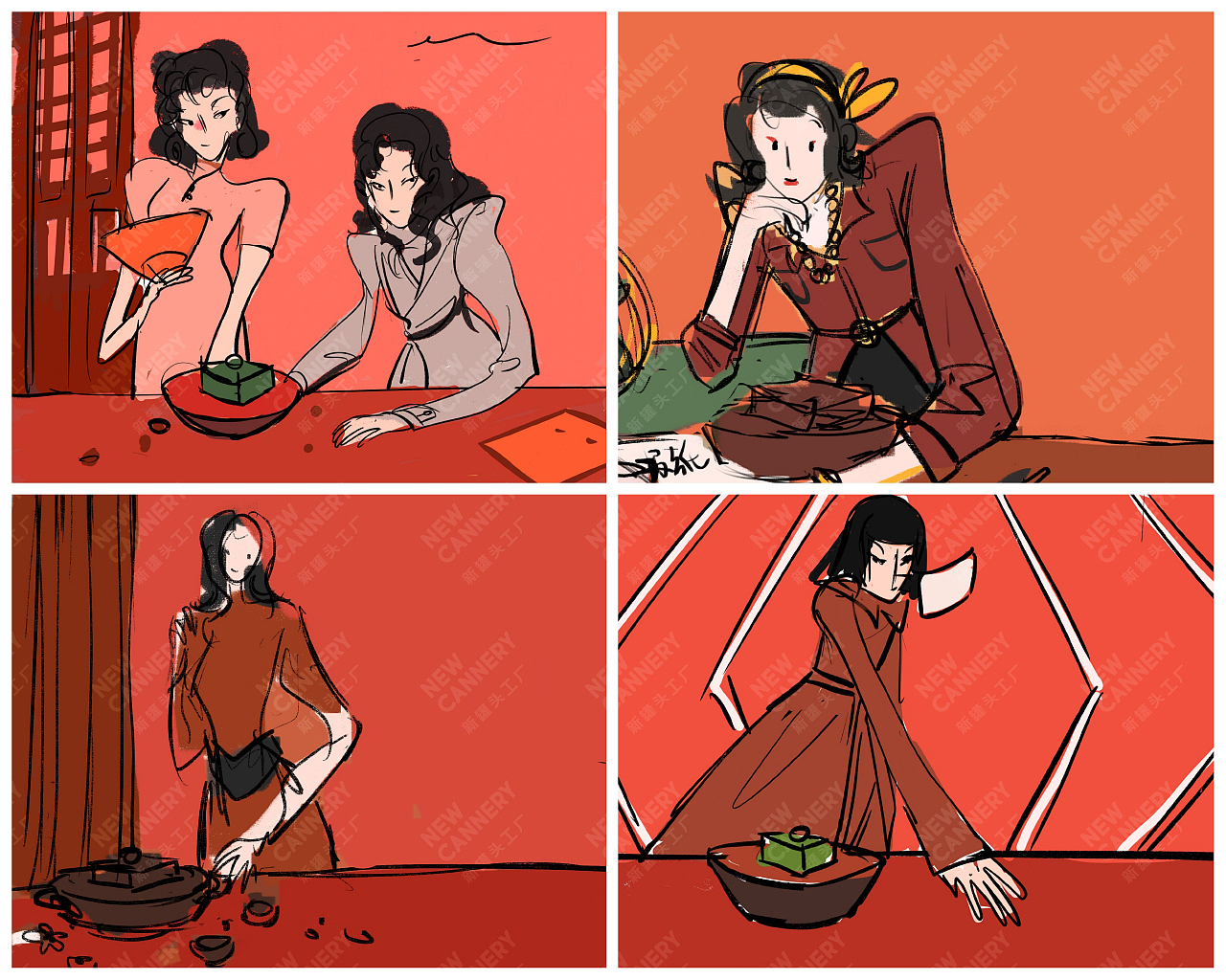 创意视觉『 朝天门火锅 』✖ 新罐头（图ZMjI3OTY2NTg4） - 人像摄影 - 站酷设计师新罐头视觉策略原创素材 - 站酷ZCOOL