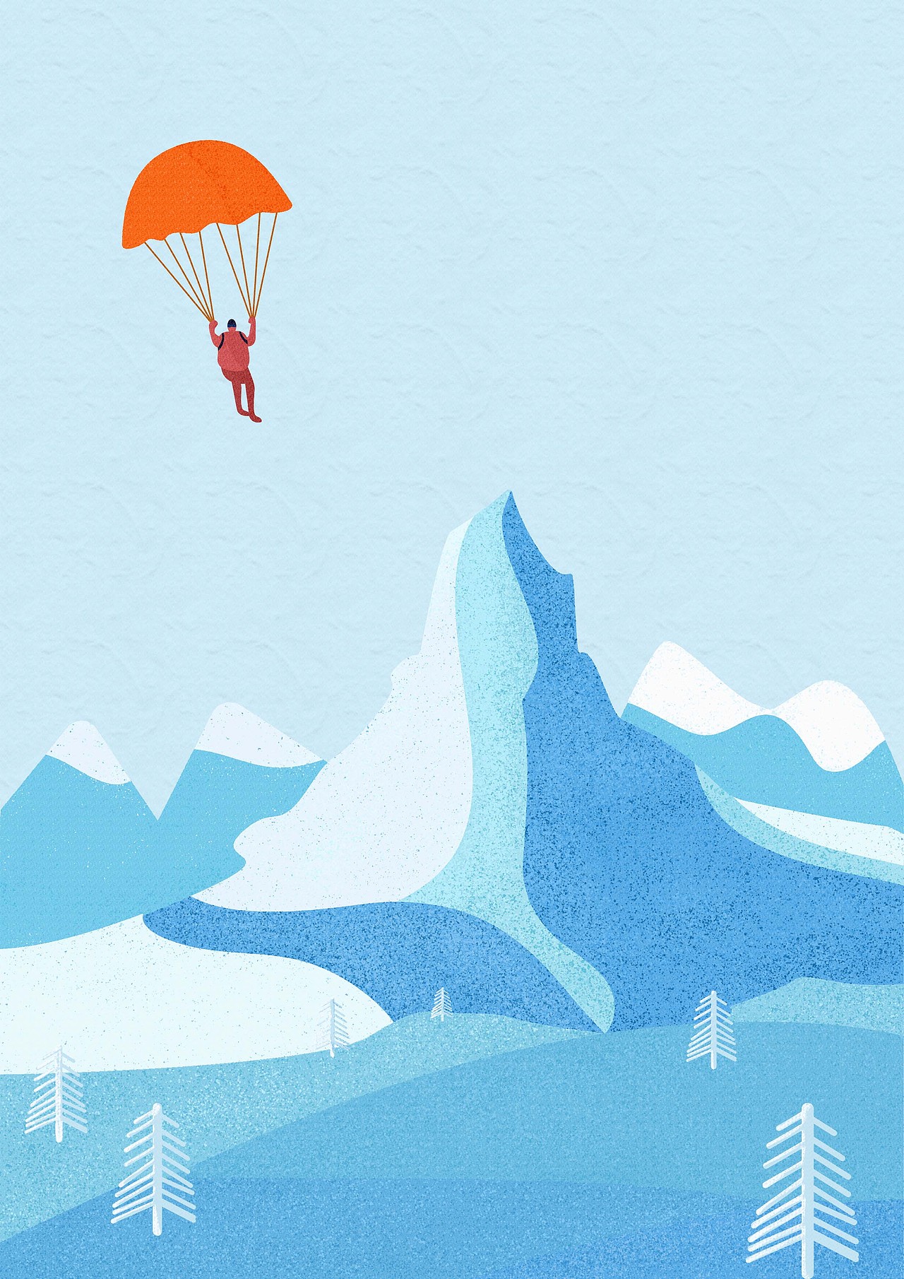 冬日雪山/跳伞（图ZMTg1NjM3NTQw） - 创作习作 - 站酷设计师一粒豌豆er原创素材 - 站酷ZCOOL