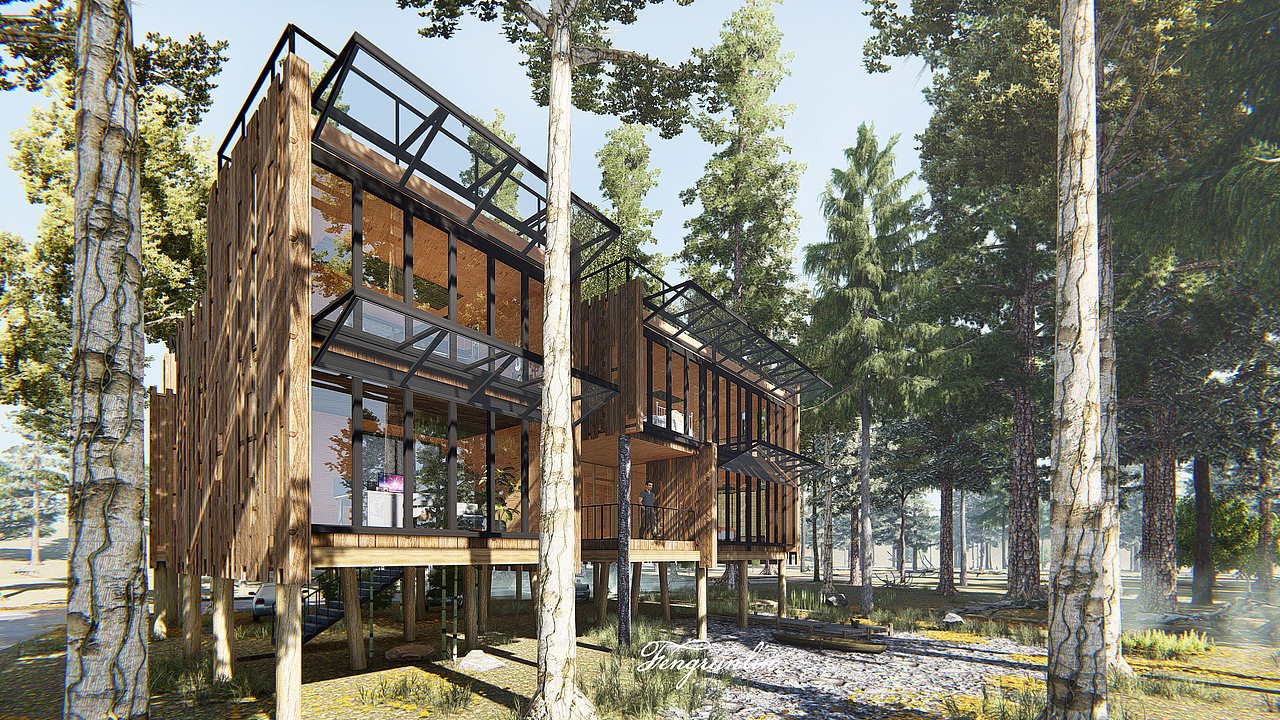 Lumion 8 森林木屋