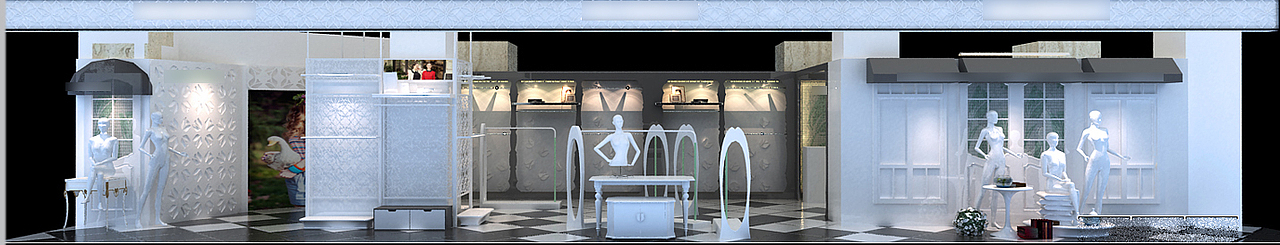 女装店铺 效果图（图ZMTI0MzkzNjA=） - 展陈设计 - 站酷设计师david_wei原创素材 - 站酷ZCOOL