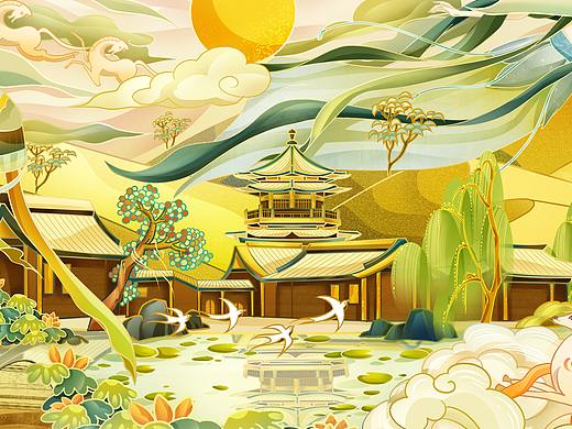 城市插画——敦煌