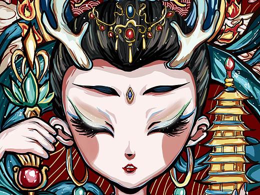 国潮风插画