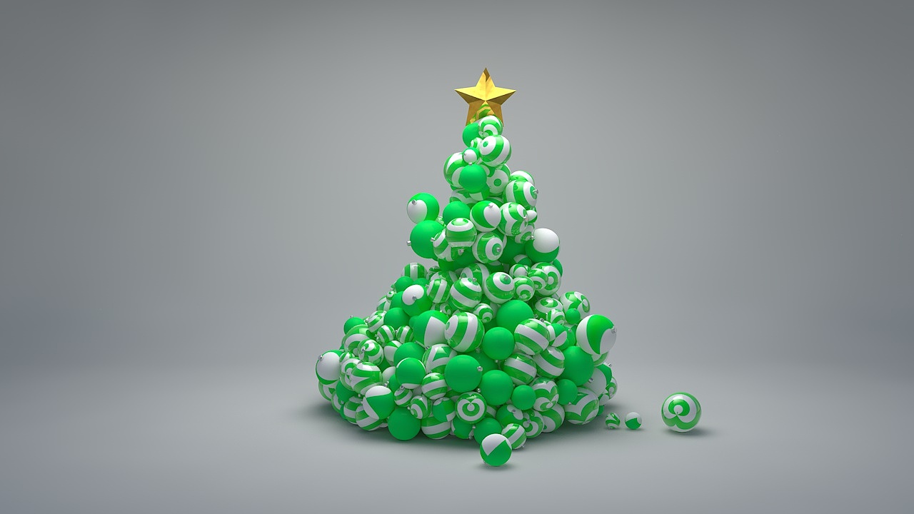 c4d圣诞树习作