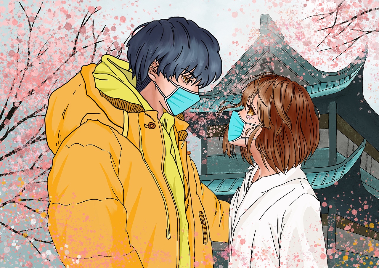 隔离病毒不隔离爱，不能相见却会一直相爱。（图ZMTk2MDgzMDgw） - 创作习作 - 站酷设计师MF晓虎原创素材 - 站酷ZCOOL