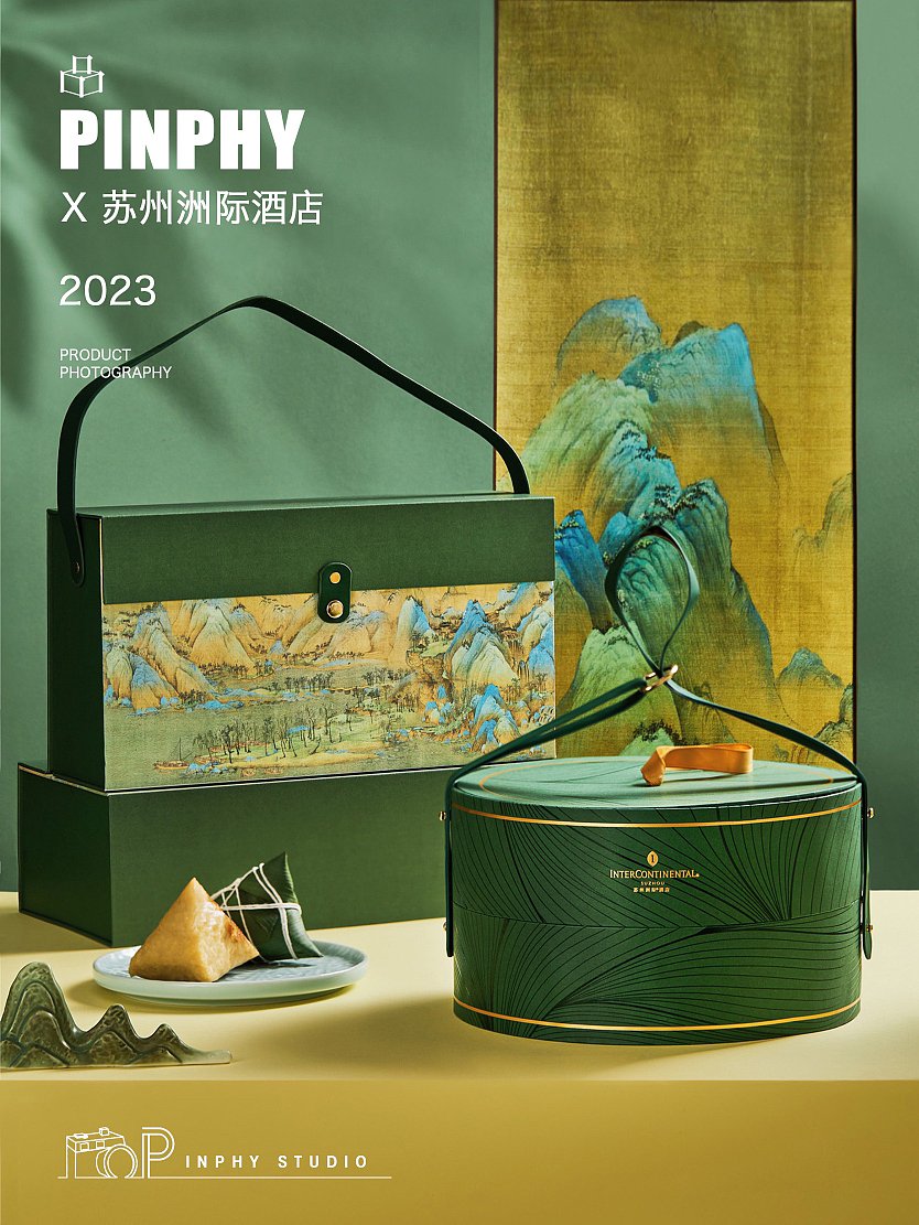 国风粽子礼盒与人像摄影