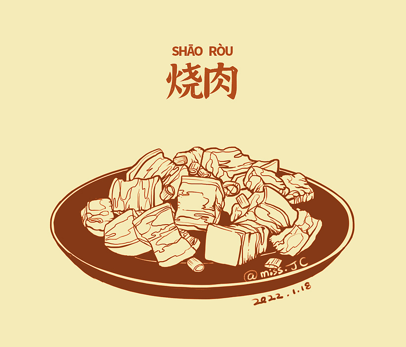 单色线描美食插画写实.胡姬花古法小榨详情页文描配图（图ZMjkxNDU0ODY0） - 商业插画 - 站酷设计师missJC在画画原创素材 - 站酷ZCOOL