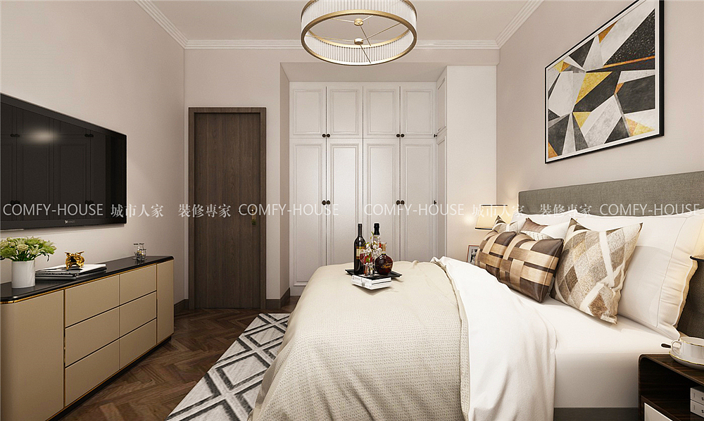 中海珑湾116平现代简约风格装修效果图