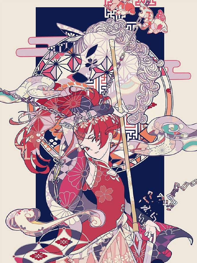 插画丨绘画丨美少女装饰风格插画（图ZMjAwNTk5NzQw） - 创作习作 - 站酷设计师CGWANG王氏教育原创素材 - 站酷ZCOOL