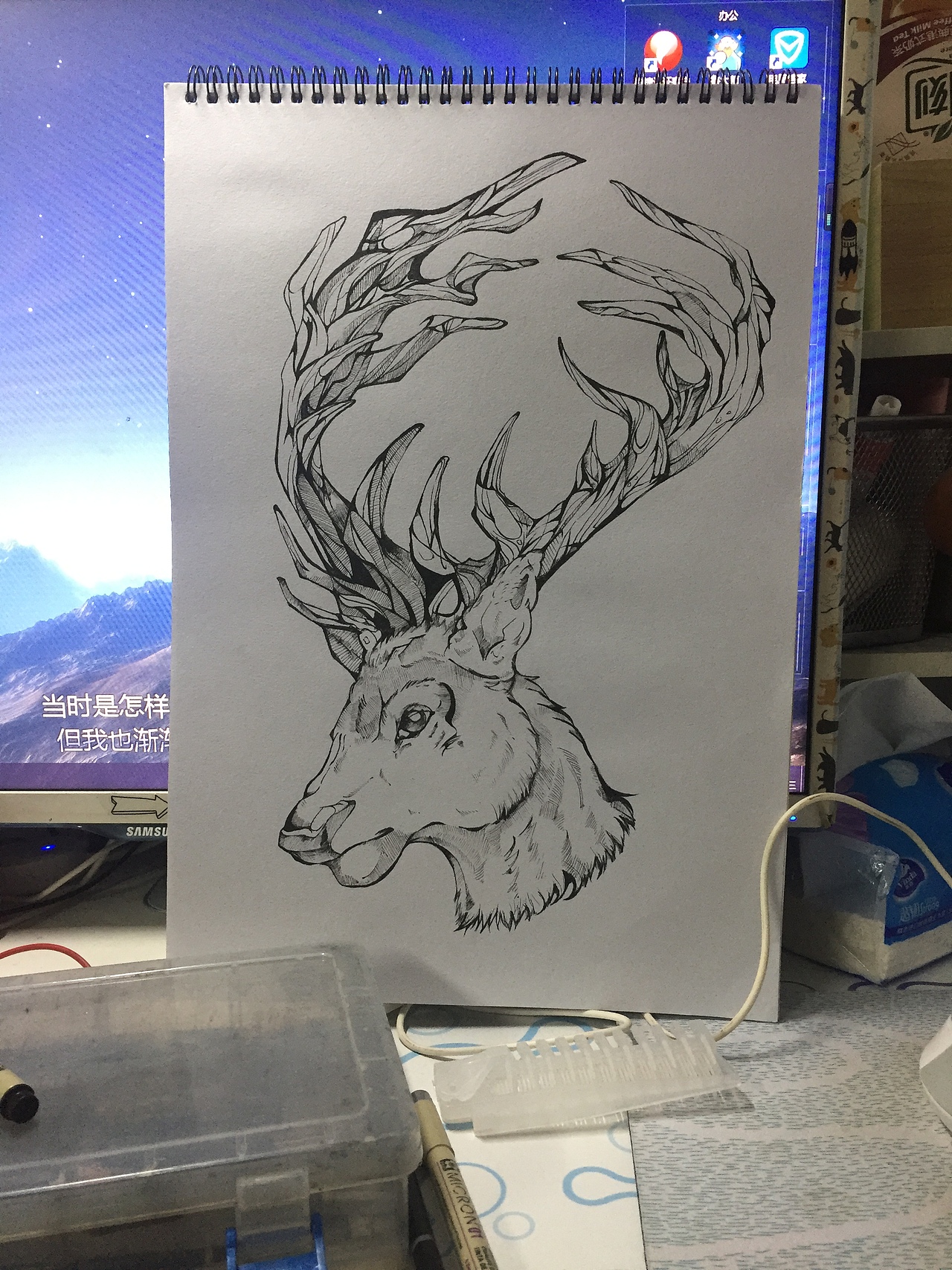 鹿（图ZMTIxMzM3NjA0） - 绘画 - 站酷设计师虎蛮子原创素材 - 站酷ZCOOL