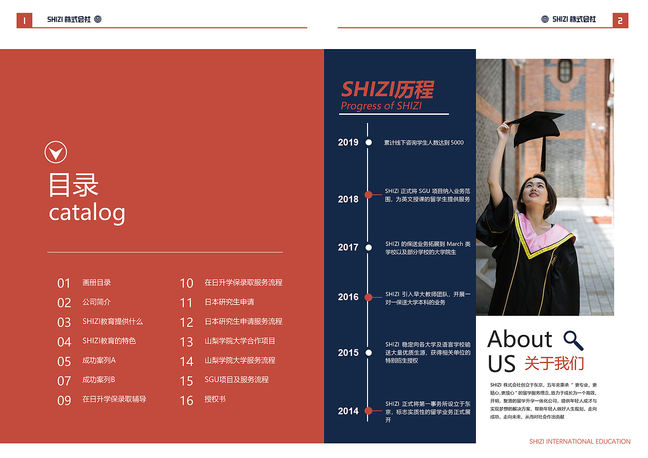 SHIZI 国际教育 企业画册设计