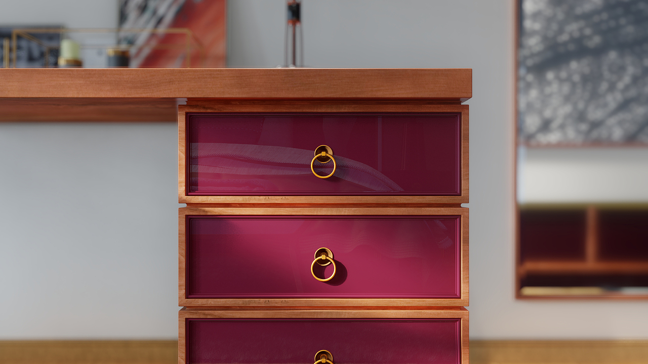 广州三居室民居设计（原创新中式现代实木风）