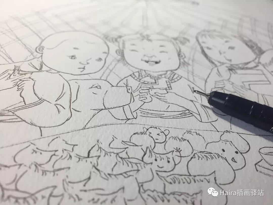 洪荒之力画出的12幅蒙古风插画—《花蕾》2018年封面