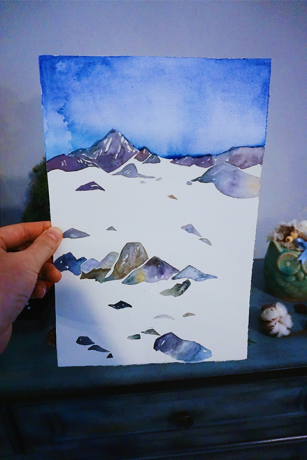 水彩—玉龙雪山，星空（图ZMzkxMzQzMjA=） - 创作习作 - 站酷设计师susizhang原创素材 - 站酷ZCOOL