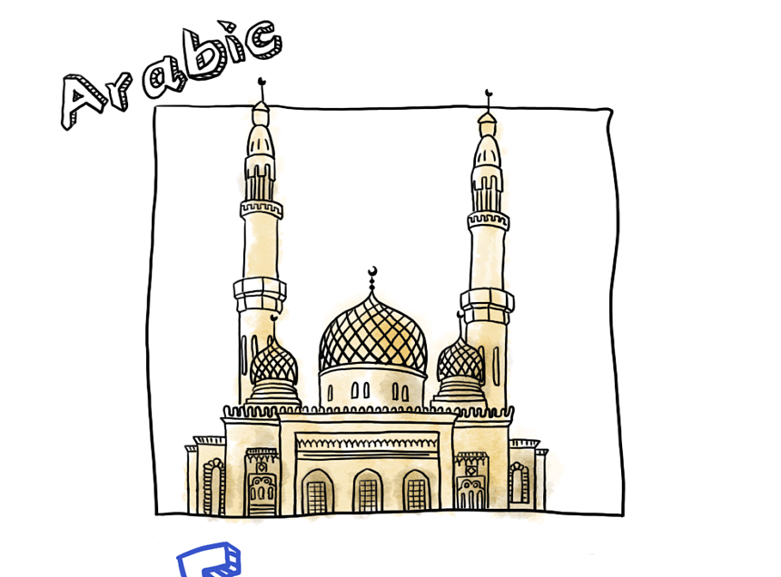 简笔水彩手绘城市插图 #华为招聘推文插图#