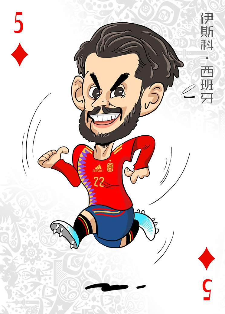 世界杯杯球星漫画扑克设计（图ZMTE5MjgzOTY0） - 商业插画 - 站酷设计师尚亚努扎伊原创素材 - 站酷ZCOOL