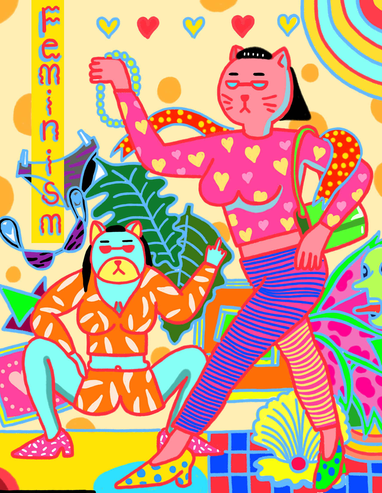 五颜六色的这些画（图ZOTY1OTYxNDg=） - 新锐潮流插画 - 站酷设计师yuki杨祺原创素材 - 站酷ZCOOL