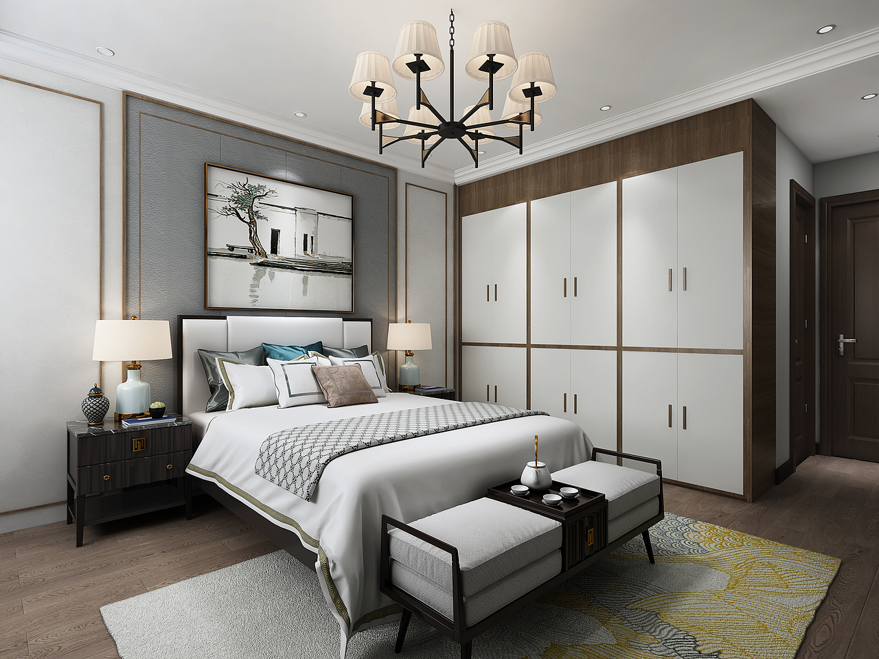 最新出图的新中式，按客户要求节约成本尽量做的简单些