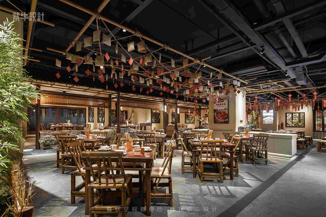 紫牛设计 | 洞庭土鸡馆（广州总店）（图ZMjM2NTUwOTA0） - 家装设计 - 站酷设计师紫牛餐饮空间设计原创素材 - 站酷ZCOOL