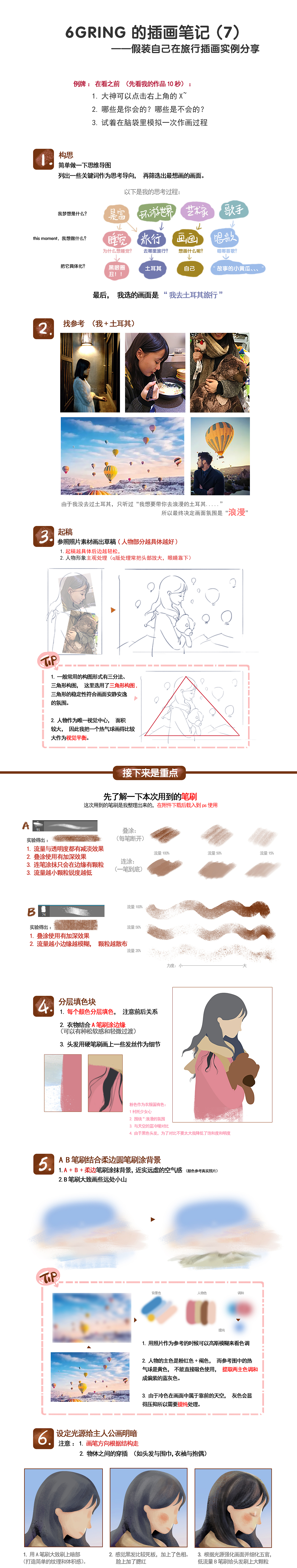 6Gring的插画笔记（7）——旅行插画（附笔刷和教程）（图ZMTM5MDA1NTY0） - 创作习作 - 站酷设计师6Gring关关原创素材 - 站酷ZCOOL