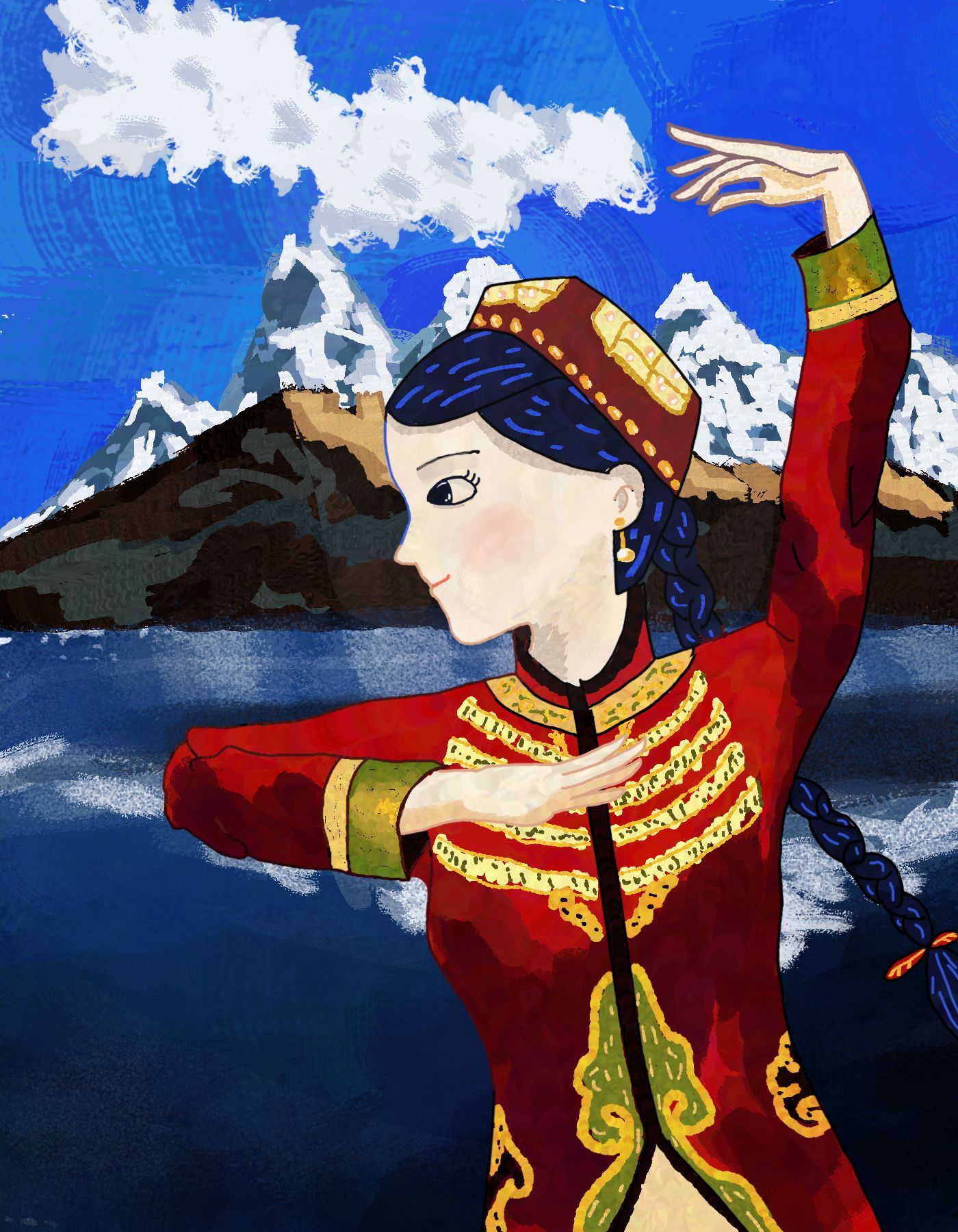 新疆歌舞|插画|商业插画|tuteng000001 - 原创作品 - 站酷 (ZCOOL)