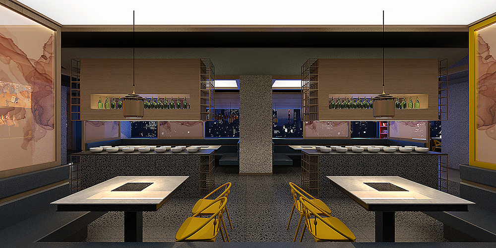 餐厅设计丨大开大合的设计妙手:亮健容天羔羊蝎