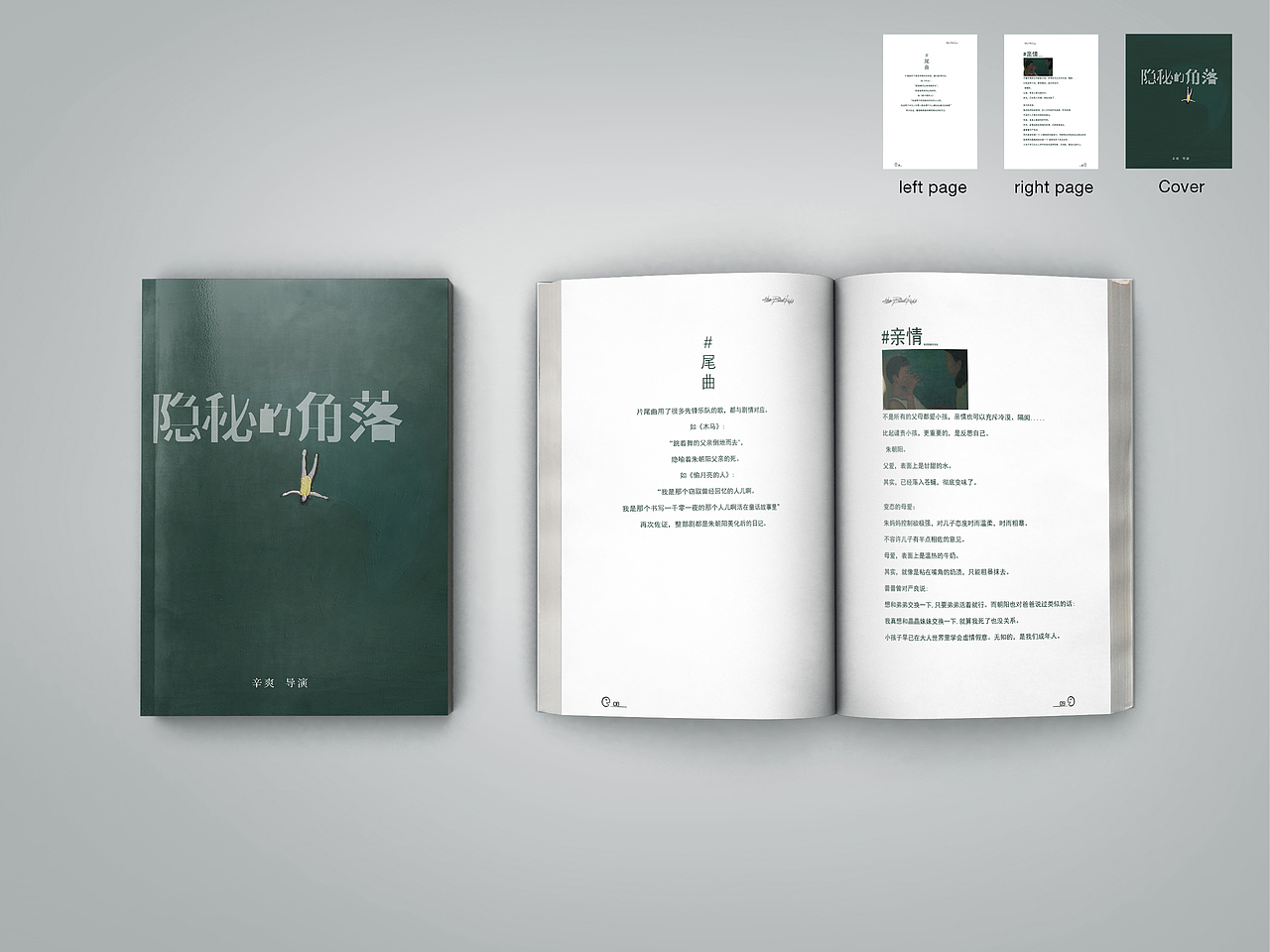 《隐秘的角落》周边纪念创意书籍设计（图ZMjIzMjc2NjI0） - 书籍/画册 - 站酷设计师AFys半扣原创素材 - 站酷ZCOOL