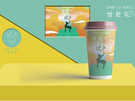 「甘鹿茶」奶茶品牌LOGO设计｜国风潮流奶茶