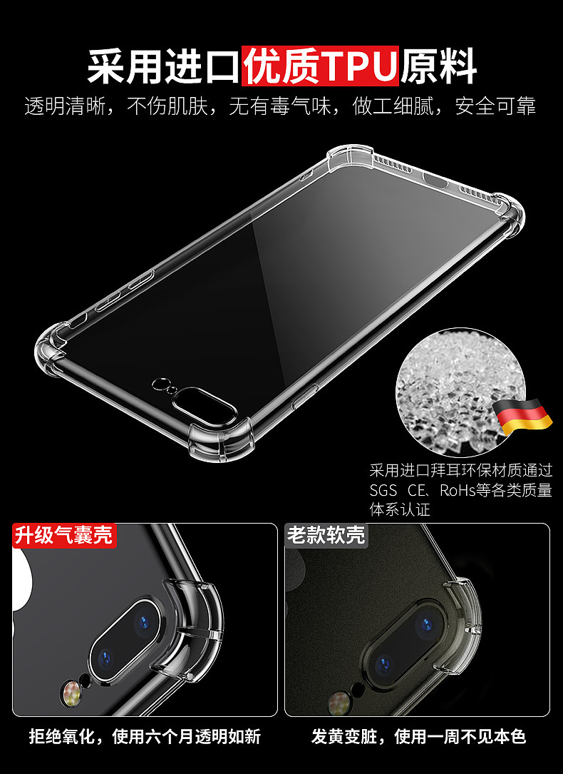 苹果7Plus硅胶透明壳